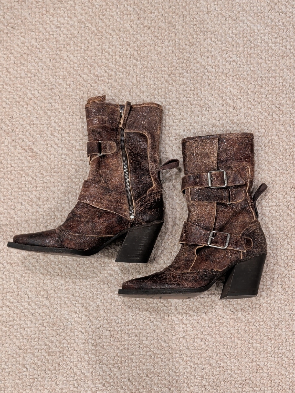 We The Free Carter Leather Belted Boots